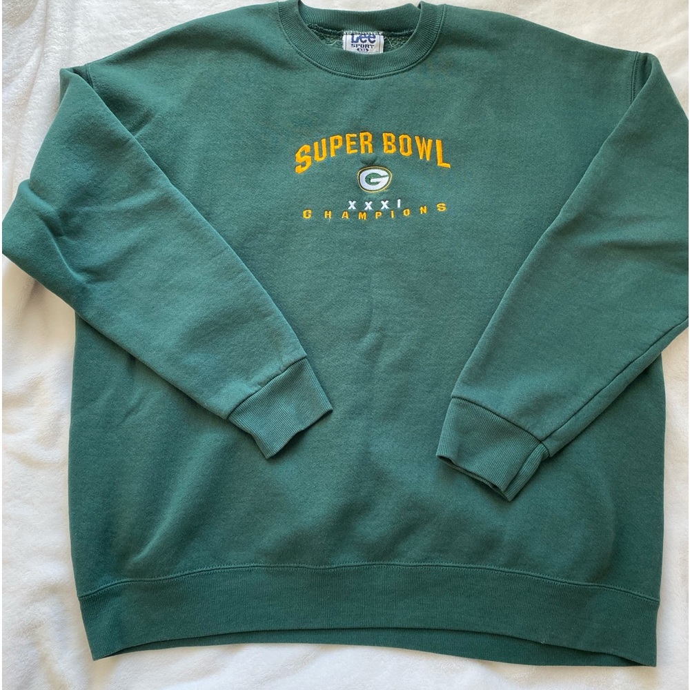 vintage sweatshirt super bowl packers green oversized